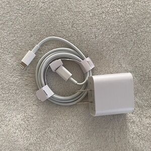White Charging Cable and Adapter